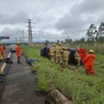 motorista-fica-preso-nas-ferragens-apos-carro-capotar-em-via-no-df